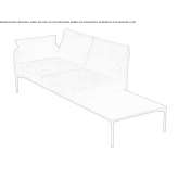Modular 2-seater fabric sofa Tonya