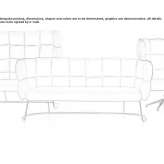 3-seater fabric sofa Tarcaia