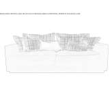 3-seater fabric sofa with a removable cover Baasrode