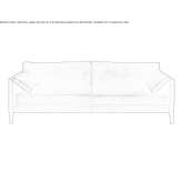Leather 3-seater sofa with removable cover Ganzda