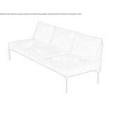 3-seater fabric sofa Tonya