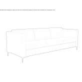 3-seater fabric sofa Treguier