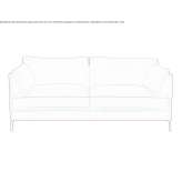 Leather 2-seater sofa with removable cover Gornau