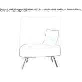 Mała sofa materiałowa z wysokim oparciem Lurano