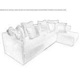 Fabric sofa with chaise longue Natalio