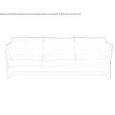4-seater leather sofa on a sleigh base with a removable cover Suchiapa