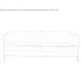 Leather 3-seater sofa with removable cover Gornau