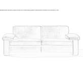 Leather 3-seater sofa Calafat