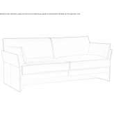 Leather 3-seater sofa on a sleigh base with a removable cover Suchiapa