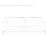 Leather 3-seater sofa with removable cover Fagernes