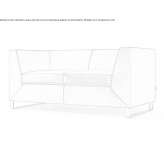 Dwuosobowa skórzana sofa tapicerowana na podstawie sań Limavady