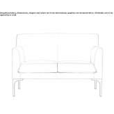 Skórzana sofa 2-osobowa Kalpaki