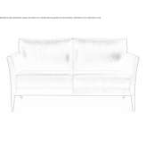 Leather 2-seater sofa with removable cover Halden