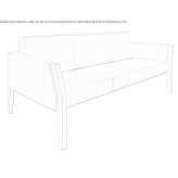 3-seater fabric sofa Wambeek