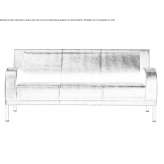 3-seater leather lounge sofa Kayenta