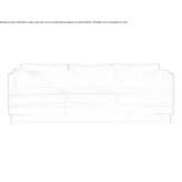A 4-seater leather sofa in a modern style with a removable cover Gornau