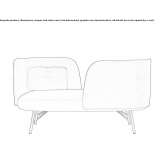 2-seater fabric sofa Radzilow