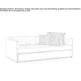 Tapicerowana rozkładana sofa Moncada
