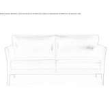 Leather 3-seater sofa with removable cover Halden