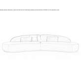 Zakrzywiona modułowa aksamitna sofa DuBois