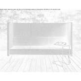 3-seater fabric sofa with high backrest Cenad