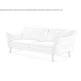 2-seater fabric sofa Gierle