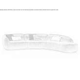 Curved modular fabric sofa DuBois