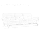 3-seater fabric sofa Lluveras