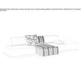 Sectional fabric sofa with removable cover Ventana