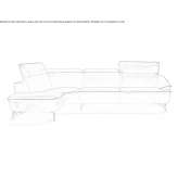 Corner sectional sofa in leather Coyula