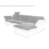 3-seater sectional sofa with chaise longue Cucuron
