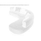 Sectional curved fabric sofa Otmuchow