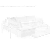 Corner sectional sofa in fabric Ibatiba