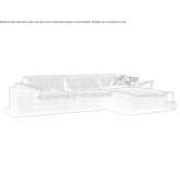 Sectional fabric sofa with a chaise longue Dardhas