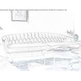 Quilted leather 3-seater sofa Vizzini