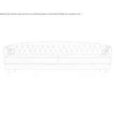 Quilted 3-seater fabric sofa Vizzini