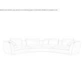 Sectional curved fabric sofa Oxenford