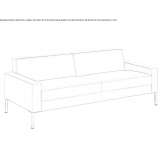 3-seater leather lounge sofa Dieren