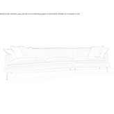 Modular sectional sofa made of fabric Seredka