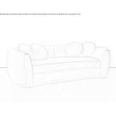 Zakrzywiona 3-osobowa sofa Woonona