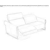 Skórzana sofa rozkładana 3-osobowa Trets