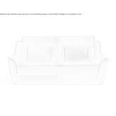 Leather 2-seater sofa with headrest Ayapango