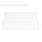 Pikowana 3-osobowa sofa z ognioodporną wyściółką Argyle