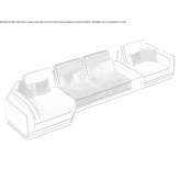 Sofa segmentowa ze skóry i tkaniny Camoapa