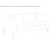 2-seater leather lounge sofa Dieren