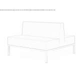Modular fabric sofa with fire-resistant padding Lanobre