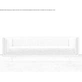 Sofa z orzecha i tkaniny Queven