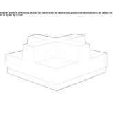 QM Foam 4-seater lounge sofa Snagov
