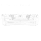Zakrzywiona aksamitna sofa Asson