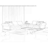 Narożna rozkładana sofa welurowa Mayocc
